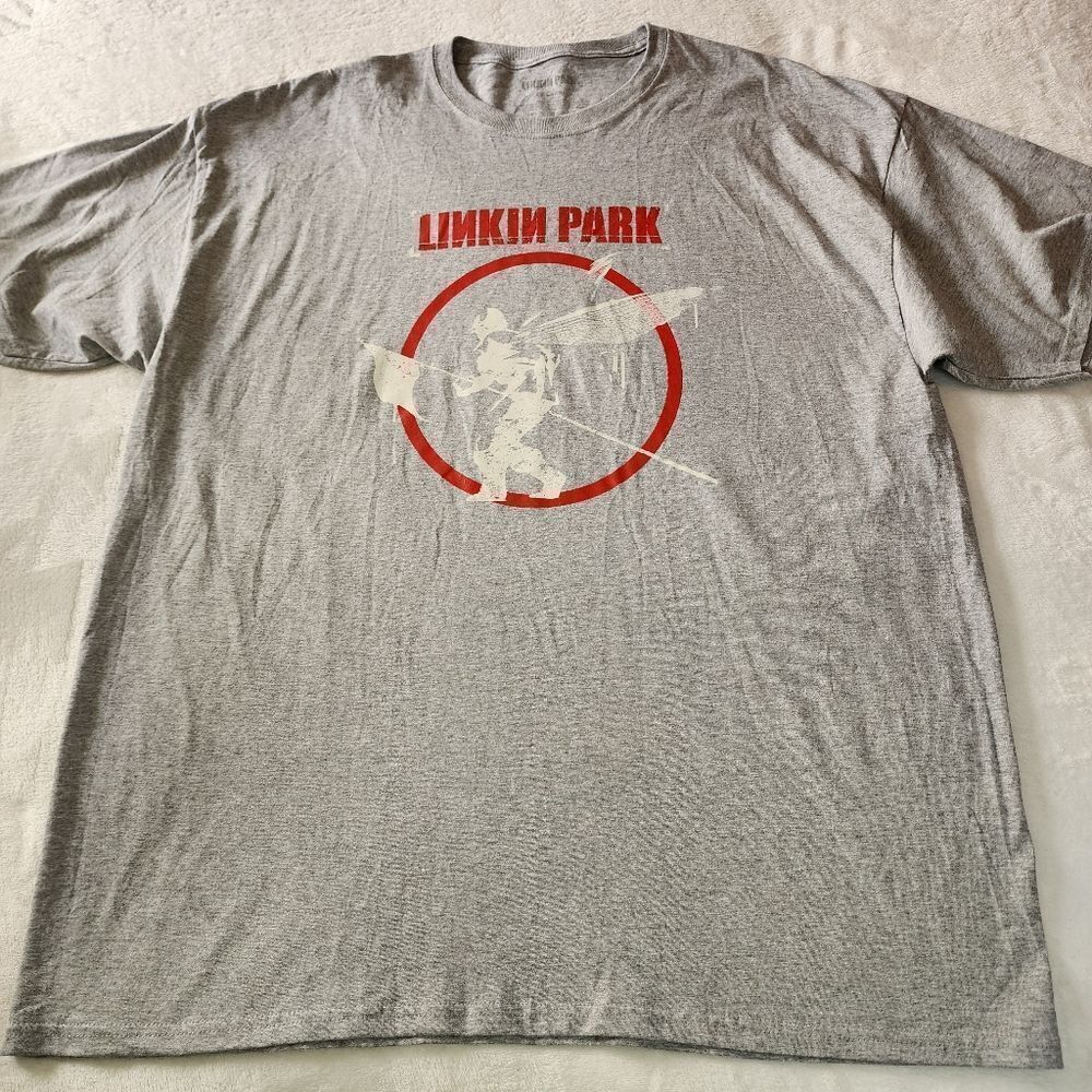 Linkin Park Gray Tshirt With Graphics Size 2XL New
